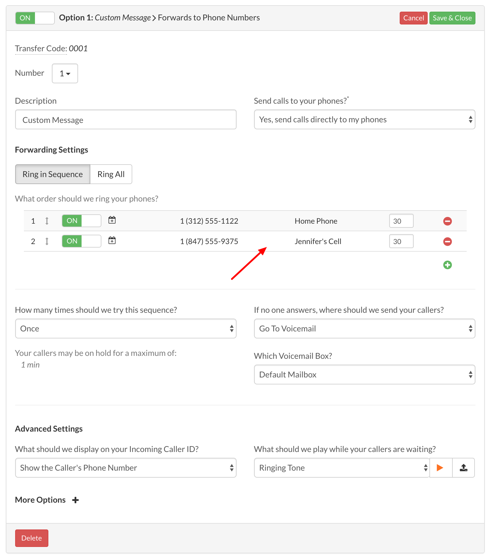 How to Add a Forwarding Phone Number Talkroute Support