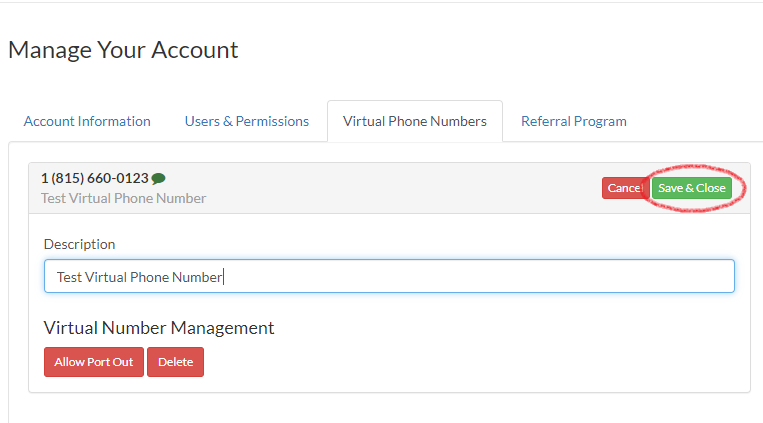 Save and Close Button