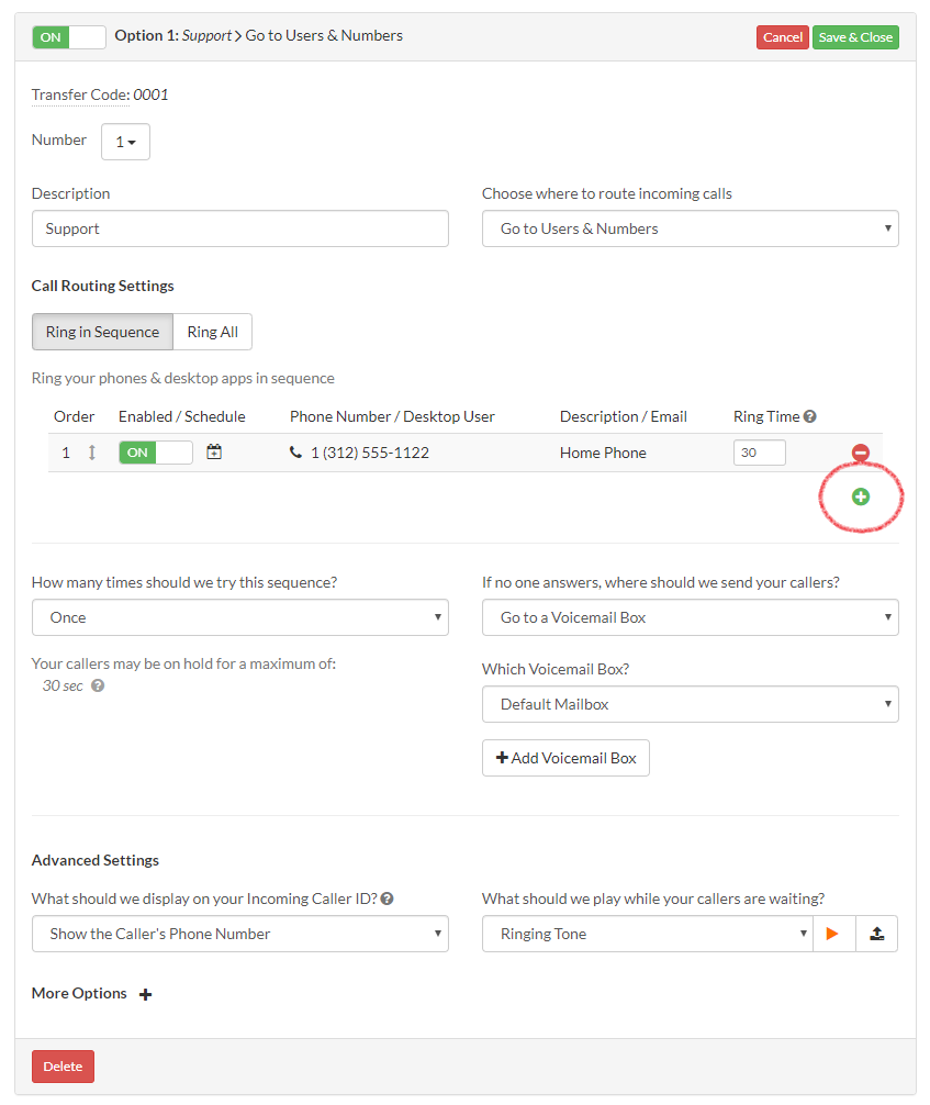 Add Number or Desktop User
