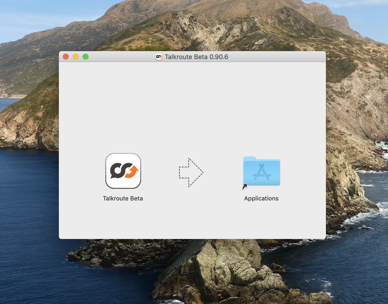 Talkroute DMG Install Window