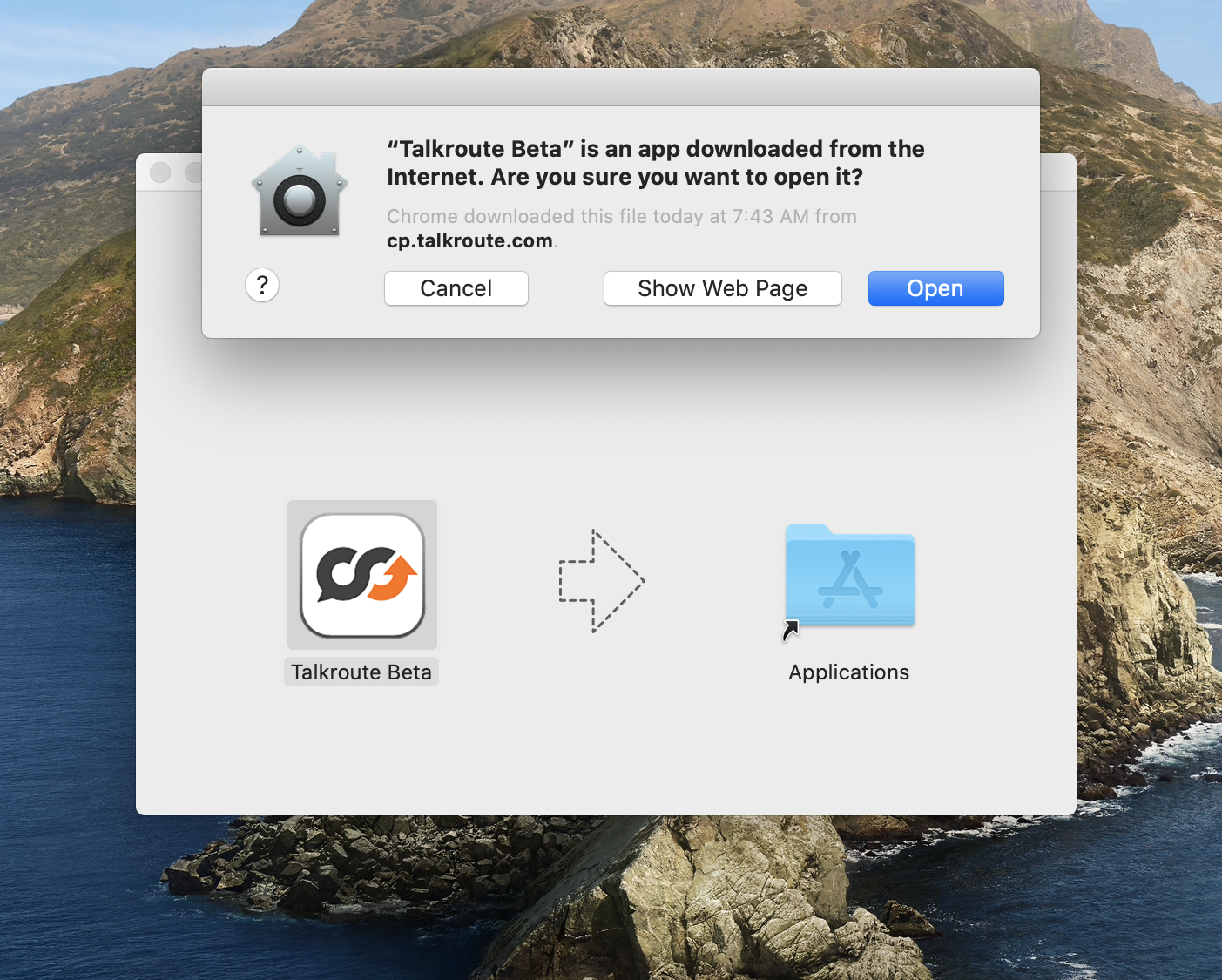 Mac Security Warning Dialog