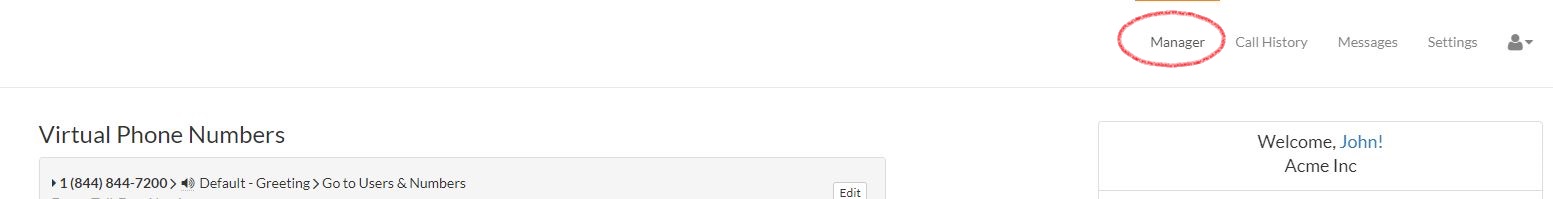 Talkroute Manager Section