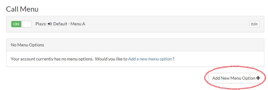 Add New Menu Option Button