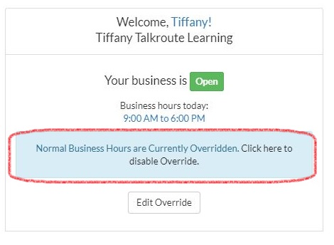 Disable Override Button
