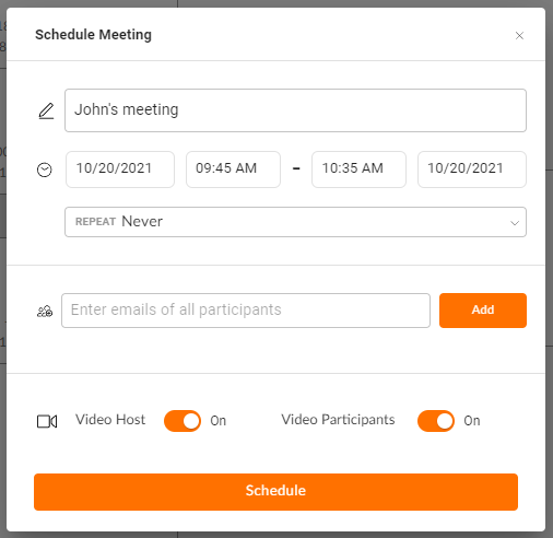 Schedule Meeting Form