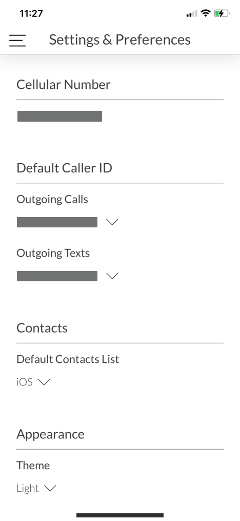Talkroute Mobile App Default Contacts List Setting