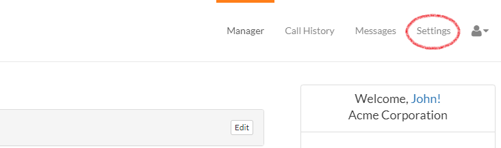 Talkroute Settings Page