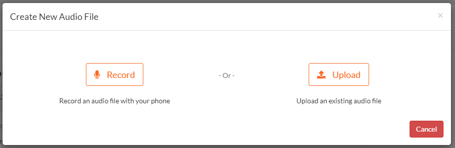 Record or Upload Audio File