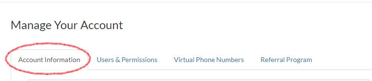 Account Information Tab